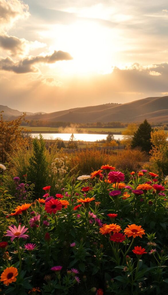 A breathtaking seasonal landscape showcasing the diverse timing of climate across different regions. In the foreground, a lush garden bursting with vibrant blooms and verdant foliage, illuminated by warm, golden rays of sunlight filtering through soft, wispy clouds. In the middle ground, a tranquil pond reflects the changing hues of the sky, with delicate wisps of mist rising from its surface. The background features rolling hills, their slopes painted in a tapestry of autumnal shades, hinting at the impending shift in the seasonal cycle. The overall scene conveys a sense of harmony and balance, capturing the ebb and flow of nature's rhythms. A breathtaking seasonal landscape showcasing the diverse timing of climate across different regions. In the foreground, a lush garden bursting with vibrant blooms and verdant foliage, illuminated by warm, golden rays of sunlight filtering through soft, wispy clouds. In the middle ground, a tranquil pond reflects the changing hues of the sky, with delicate wisps of mist rising from its surface. The background features rolling hills, their slopes painted in a tapestry of autumnal shades, hinting at the impending shift in the seasonal cycle. The overall scene conveys a sense of harmony and balance, capturing the ebb and flow of nature's rhythms.