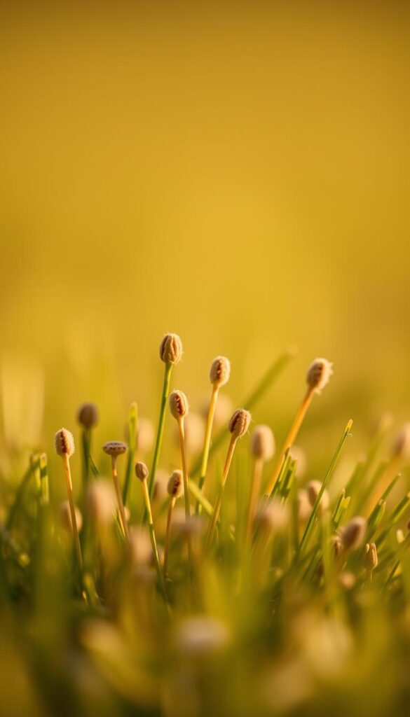 A close-up of several individual grass seeds against a soft, blurred background. The seeds are shown in natural, warm lighting, capturing their intricate textures and subtle variations in color. The depth of field emphasizes the foreground focus, drawing the viewer's attention to the delicate details of the seeds. The overall mood is one of simplicity and close observation, inviting the viewer to appreciate the beauty and importance of these tiny, yet essential elements of lawn care and restoration. A close-up of several individual grass seeds against a soft, blurred background. The seeds are shown in natural, warm lighting, capturing their intricate textures and subtle variations in color. The depth of field emphasizes the foreground focus, drawing the viewer's attention to the delicate details of the seeds. The overall mood is one of simplicity and close observation, inviting the viewer to appreciate the beauty and importance of these tiny, yet essential elements of lawn care and restoration.