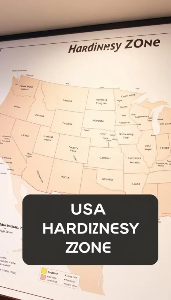A detailed, highly accurate USDA hardiness zone map, showcasing the distinct geographic regions and their corresponding climate zones. The map fills the frame, rendered in a clean, minimalist aesthetic with muted, earthy tones. Crisp, high-resolution data visualization highlights the zones with clear, easy-to-read boundaries. The map exudes a sense of authority and scientific precision, conveying the importance of understanding your local growing conditions for successful, low-stress gardening. The lighting is soft and diffused, creating a calm, informative atmosphere. The camera angle is slightly elevated, giving the viewer an overview perspective to fully appreciate the detailed zonal information. A detailed, highly accurate USDA hardiness zone map, showcasing the distinct geographic regions and their corresponding climate zones. The map fills the frame, rendered in a clean, minimalist aesthetic with muted, earthy tones. Crisp, high-resolution data visualization highlights the zones with clear, easy-to-read boundaries. The map exudes a sense of authority and scientific precision, conveying the importance of understanding your local growing conditions for successful, low-stress gardening. The lighting is soft and diffused, creating a calm, informative atmosphere. The camera angle is slightly elevated, giving the viewer an overview perspective to fully appreciate the detailed zonal information.