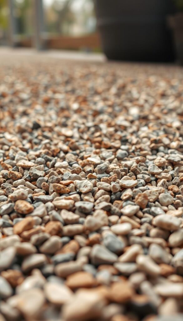 A detailed macro photograph of high-quality gravel in a variety of natural colors, including shades of gray, brown, and beige. The gravel is evenly spread out, showcasing its varied textures and intricate patterns. The lighting is soft and diffused, creating a warm and inviting ambiance. The image is captured from a low angle, emphasizing the tactile, three-dimensional quality of the gravel. The background is blurred, allowing the gravel to be the sole focus of the composition, highlighting its potential as a visually appealing and practical element in flower garden design. A detailed macro photograph of high-quality gravel in a variety of natural colors, including shades of gray, brown, and beige. The gravel is evenly spread out, showcasing its varied textures and intricate patterns. The lighting is soft and diffused, creating a warm and inviting ambiance. The image is captured from a low angle, emphasizing the tactile, three-dimensional quality of the gravel. The background is blurred, allowing the gravel to be the sole focus of the composition, highlighting its potential as a visually appealing and practical element in flower garden design.