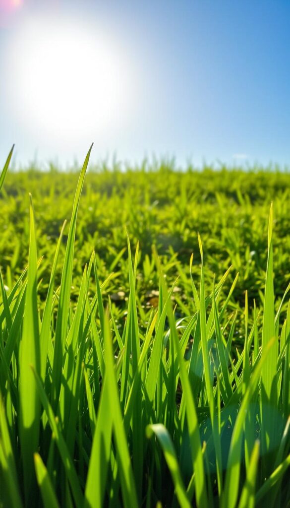 A lush, verdant lawn against a backdrop of a clear blue sky, with the sun casting a warm, golden glow over the scene. In the foreground, individual blades of grass stand tall and healthy, their vibrant green hues accentuated by the soft, diffused lighting. The middle ground reveals the diverse needs of the lawn, with areas requiring attention, such as patchy growth, discoloration, or signs of pest or disease. A sense of balance and harmony permeates the image, hinting at the careful nurturing required to maintain a thriving, well-rounded lawn throughout the seasons. A lush, verdant lawn against a backdrop of a clear blue sky, with the sun casting a warm, golden glow over the scene. In the foreground, individual blades of grass stand tall and healthy, their vibrant green hues accentuated by the soft, diffused lighting. The middle ground reveals the diverse needs of the lawn, with areas requiring attention, such as patchy growth, discoloration, or signs of pest or disease. A sense of balance and harmony permeates the image, hinting at the careful nurturing required to maintain a thriving, well-rounded lawn throughout the seasons.