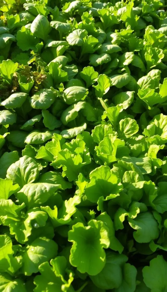A lush, vibrant bed of freshly harvested salad greens, their leaves glistening with morning dew. The crisp greens, ranging from deep emerald to bright lime, are arranged in a visually appealing display, their textures and hues creating a sense of natural abundance. Sunlight filters through, casting a warm, golden glow and casting delicate shadows across the verdant foliage. The greens are framed by a clean, neutral background, allowing them to take center stage and showcase their vibrant colors and textures. This image evokes a feeling of freshness, vitality, and the simple pleasures of homegrown produce. A lush, vibrant bed of freshly harvested salad greens, their leaves glistening with morning dew. The crisp greens, ranging from deep emerald to bright lime, are arranged in a visually appealing display, their textures and hues creating a sense of natural abundance. Sunlight filters through, casting a warm, golden glow and casting delicate shadows across the verdant foliage. The greens are framed by a clean, neutral background, allowing them to take center stage and showcase their vibrant colors and textures. This image evokes a feeling of freshness, vitality, and the simple pleasures of homegrown produce.