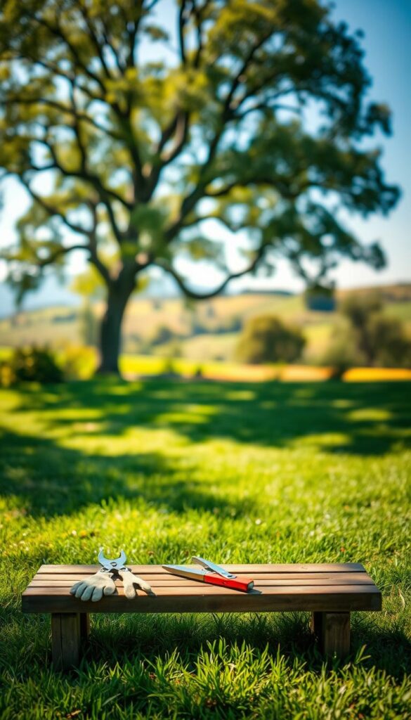 A serene, sun-dappled lawn, its lush green carpet stretching out before a well-tended garden. In the foreground, a pair of gardening gloves and pruning shears rest on a small wooden bench, hinting at the care and attention lavished upon this tranquil oasis. In the middle ground, a lone oak tree casts a dappled shade, its branches swaying gently in a warm breeze. The background is a softly blurred landscape, with rolling hills and a clear blue sky above, creating a sense of peaceful harmony. The overall mood is one of calm confidence, inviting the viewer to embrace the joy of year-round lawn care. A serene, sun-dappled lawn, its lush green carpet stretching out before a well-tended garden. In the foreground, a pair of gardening gloves and pruning shears rest on a small wooden bench, hinting at the care and attention lavished upon this tranquil oasis. In the middle ground, a lone oak tree casts a dappled shade, its branches swaying gently in a warm breeze. The background is a softly blurred landscape, with rolling hills and a clear blue sky above, creating a sense of peaceful harmony. The overall mood is one of calm confidence, inviting the viewer to embrace the joy of year-round lawn care.
