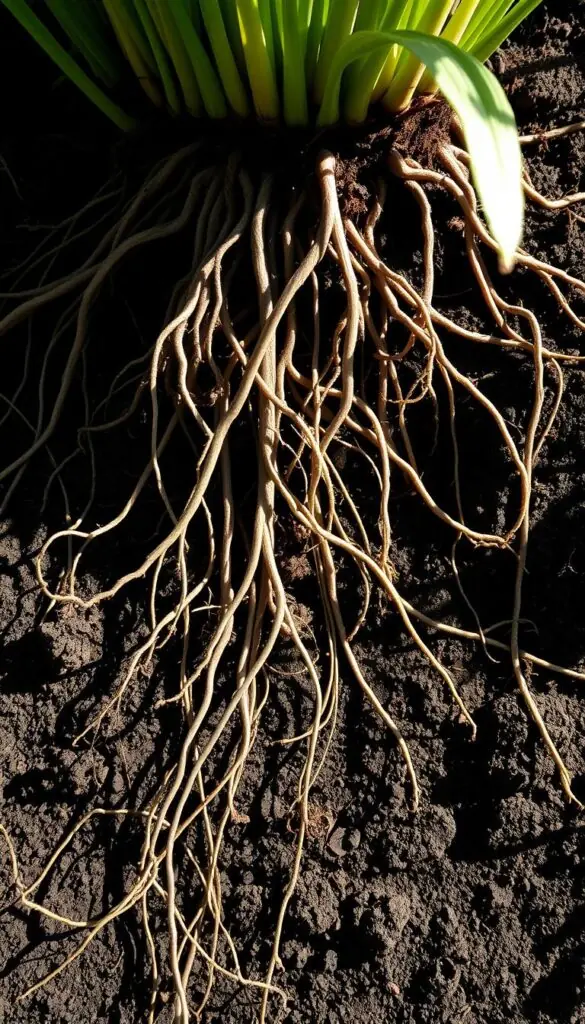 Intricate root system emerging from the soil, delicate tendrils seeking nourishment, a captivating visual metaphor for the unseen processes powering a healthy lawn. Captured in soft, diffuse lighting that casts long shadows, emphasizing the depth and complexity of the underground network. Composed with a sense of balance, the roots stretching outward from the central focal point, inviting the viewer to appreciate the quiet vitality of this natural cycle. A serene, contemplative scene that speaks to the rhythms of the changing seasons and the unseen foundations sustaining a thriving outdoor space. Intricate root system emerging from the soil, delicate tendrils seeking nourishment, a captivating visual metaphor for the unseen processes powering a healthy lawn. Captured in soft, diffuse lighting that casts long shadows, emphasizing the depth and complexity of the underground network. Composed with a sense of balance, the roots stretching outward from the central focal point, inviting the viewer to appreciate the quiet vitality of this natural cycle. A serene, contemplative scene that speaks to the rhythms of the changing seasons and the unseen foundations sustaining a thriving outdoor space.