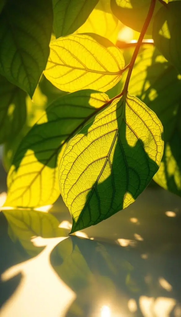 Lush, verdant leaves bathed in warm, golden sunlight, delicately casting intricate shadows on a clean, polished surface. The leaves, vibrant and glossy, exude a sense of vitality and health, their intricate veins and textures meticulously captured. The composition draws the eye to the center, emphasizing the beauty and attention to detail, as if inviting the viewer to closely examine the natural wonder of these leaves. The lighting, soft and diffused, creates a serene, contemplative atmosphere, highlighting the leaves' luminous quality and the importance of maintaining their pristine condition. Lush, verdant leaves bathed in warm, golden sunlight, delicately casting intricate shadows on a clean, polished surface. The leaves, vibrant and glossy, exude a sense of vitality and health, their intricate veins and textures meticulously captured. The composition draws the eye to the center, emphasizing the beauty and attention to detail, as if inviting the viewer to closely examine the natural wonder of these leaves. The lighting, soft and diffused, creates a serene, contemplative atmosphere, highlighting the leaves' luminous quality and the importance of maintaining their pristine condition.