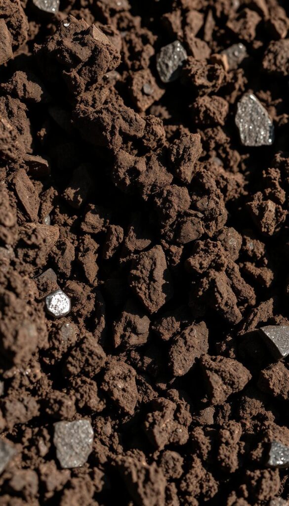 a close-up view of rich, dark brown organic soil with visible texture, structure, and moisture content, lit from the side to create depth and highlights, shot with a macro lens at a shallow depth of field to emphasize the intricate details of the soil composition, conveying a sense of abundance, fertility, and the foundation for healthy plant growth a close-up view of rich, dark brown organic soil with visible texture, structure, and moisture content, lit from the side to create depth and highlights, shot with a macro lens at a shallow depth of field to emphasize the intricate details of the soil composition, conveying a sense of abundance, fertility, and the foundation for healthy plant growth