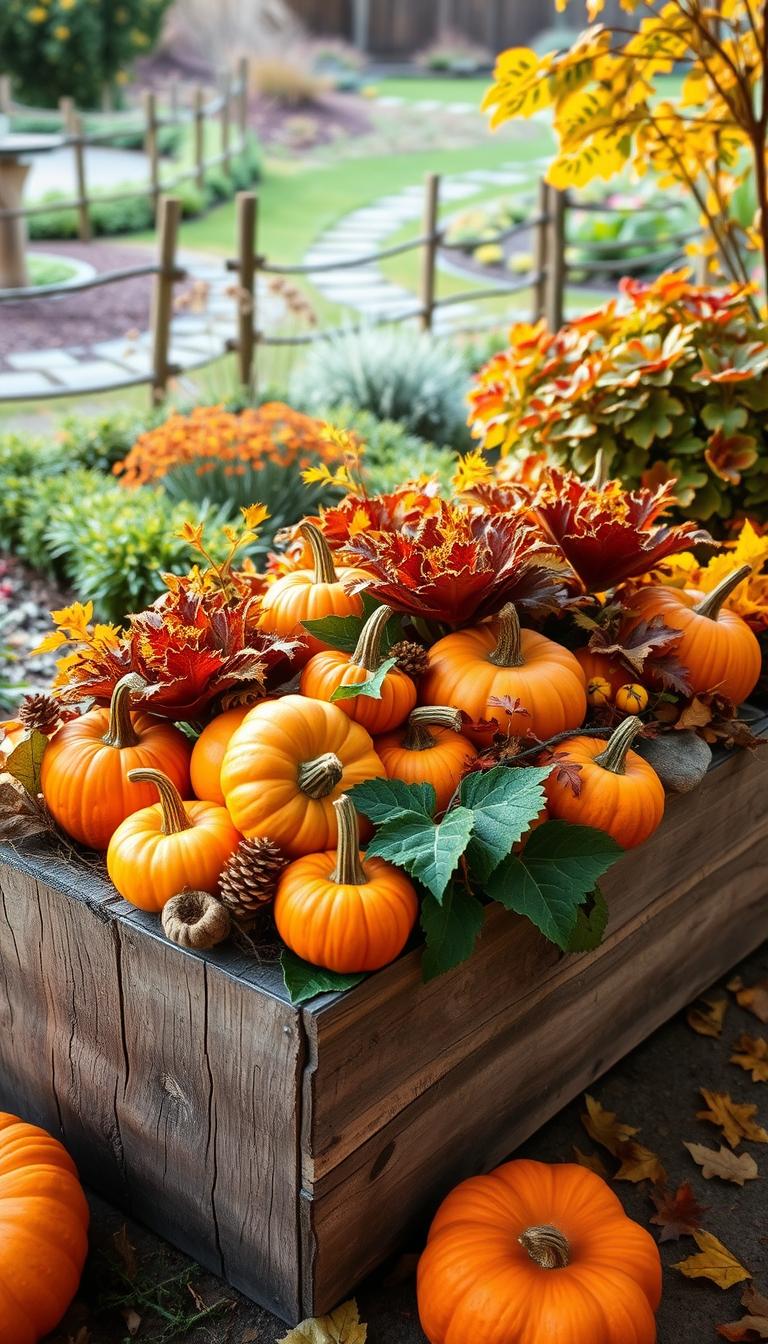 DIY Pumpkin Planters & Autumn Garden Decor