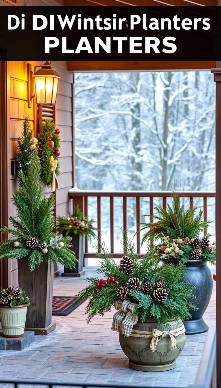 DIY Winter Planters for Front Porches